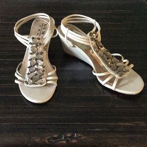 Beige wedges